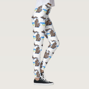Great Lake state Michigan rocks Petoskey Leggings