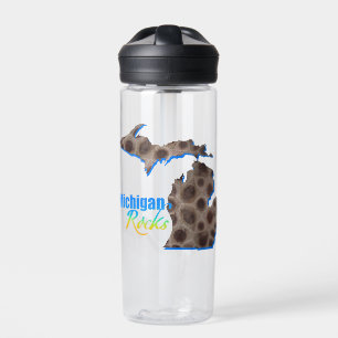 Great Lake state   Michigan rocks   Petoskey  Water Bottle