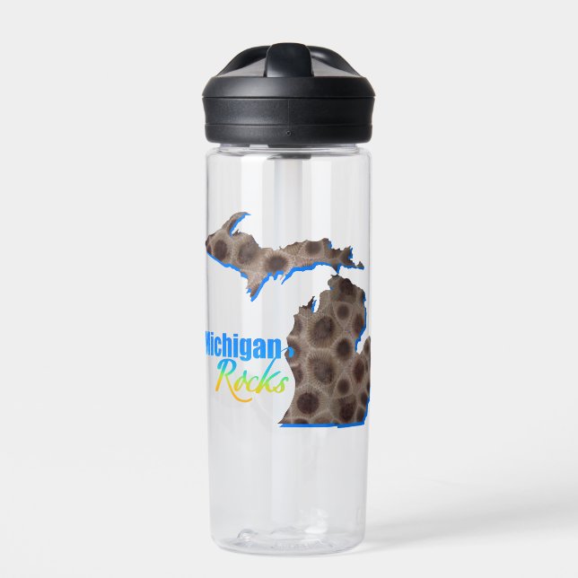 Great Lake state | Michigan rocks | Petoskey  Water Bottle (Front)