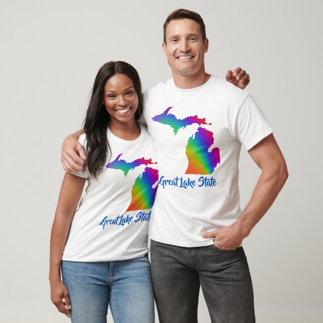 Great Lake state | rainbow colourful Michigan   T-Shirt (Unisex)
