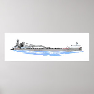 Great Lakes barge Menominee and tug Olive L. Moore Poster