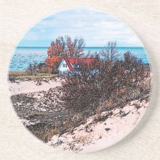 Great Lakes Beach House Coaster
