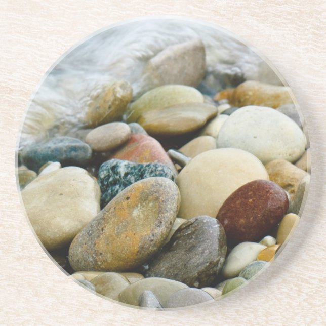 Great Lakes Beach Stones Coaster (Front)