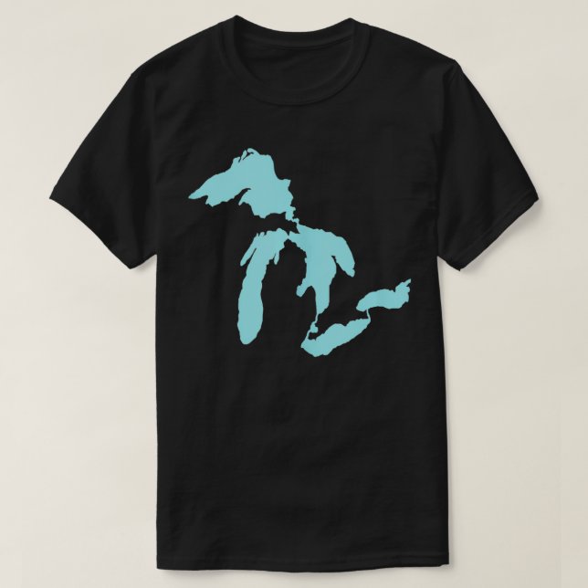 Great Lakes Blue  T-Shirt (Design Front)
