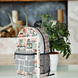 Great Lakes Camping Wilderness   Monogram Printed Backpack