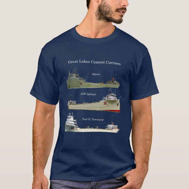 Great Lakes Cement Carriers shirt dark (Front)