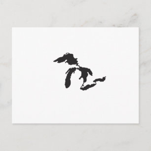 Great Lakes Custom Illustration Postcard
