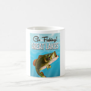 Great Lakes fishing vintage travel poster Coffee Mug