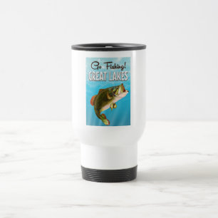Great Lakes fishing vintage travel poster Mug