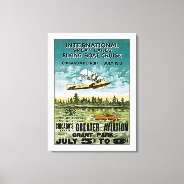 Great Lakes Flying Boat - XL Canvas Print (Front)