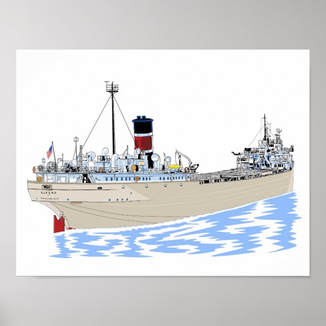 Great Lakes freighter Alpena Poster (Front)
