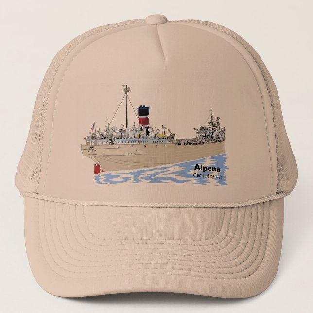 Great Lakes freighter Alpena Trucker Hat (Front)