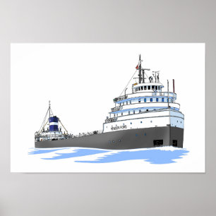 Great Lakes freighter Benson Ford (1) Poster