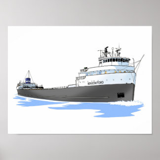 Great Lakes freighter Benson Ford (2) Poster