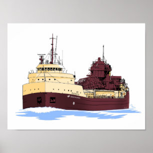 Great Lakes freighter Buckeye (3) Poster