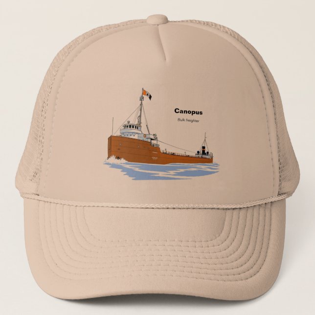Great Lakes freighter Canopus (Interlake) Trucker Hat (Front)