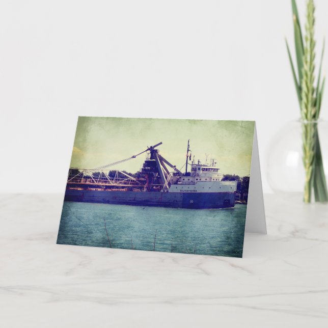 Great Lakes Freighter Card (Front)