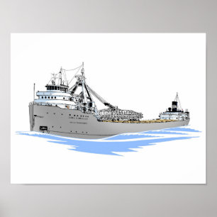 Great Lakes freighter Carl D. Bradley Poster