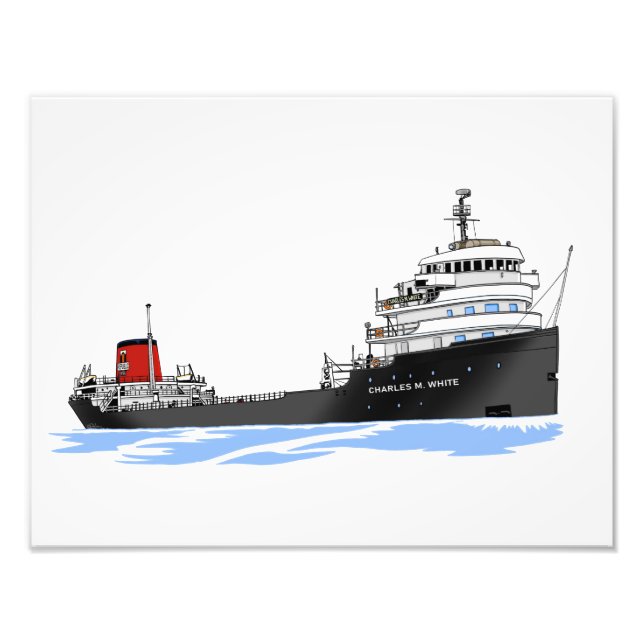 Great Lakes freighter Charles M. White Republic Photo Print (Front)