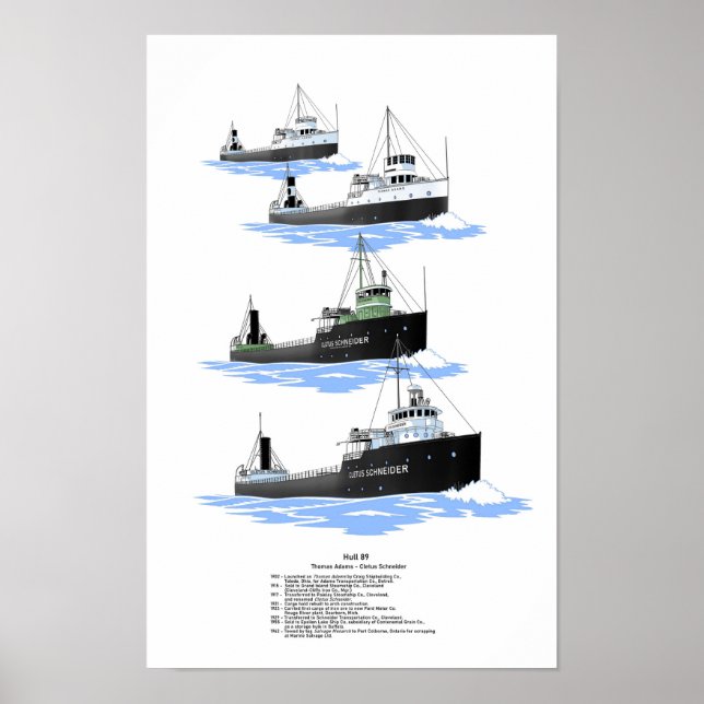 Great Lakes freighter Cletus Schneider Poster (Front)