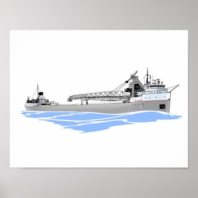 Great Lakes freighter Cuyahoga Poster (Front)