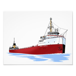 Great Lakes freighter Daniel J. Morrell Photo Print
