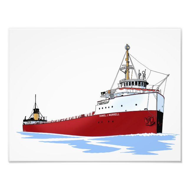 Great Lakes freighter Daniel J. Morrell Photo Print (Front)