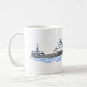 Great Lakes freighter Ernest R. Breech Rouge Steel Coffee Mug