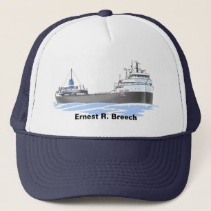Great Lakes freighter Ernest R. Breech Rouge Steel Trucker Hat