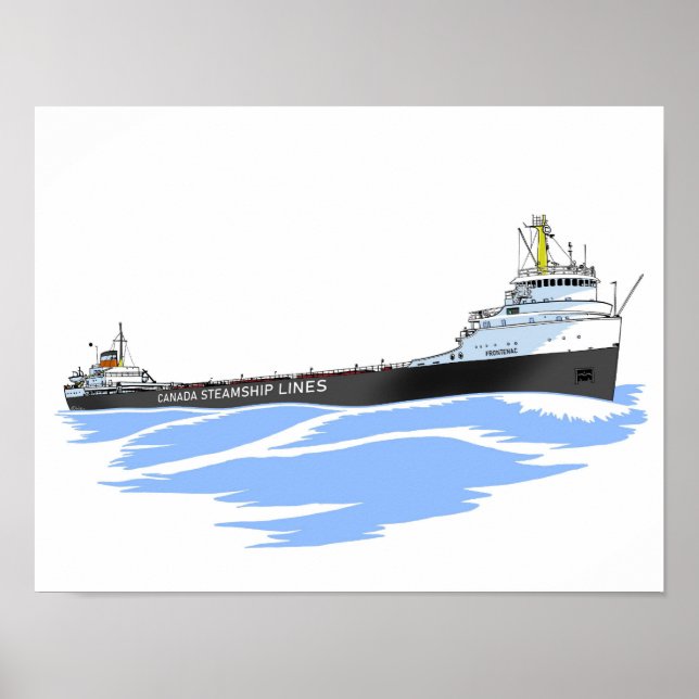 Great Lakes freighter Frontenac gearless black Poster (Front)