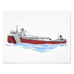 Great Lakes Freighter George A. Sloan Key GLF Photo Print