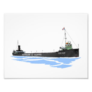 Great Lakes freighter Grand Island Photo Print
