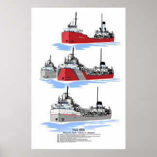 Great Lakes freighter Hull 804 Poster
