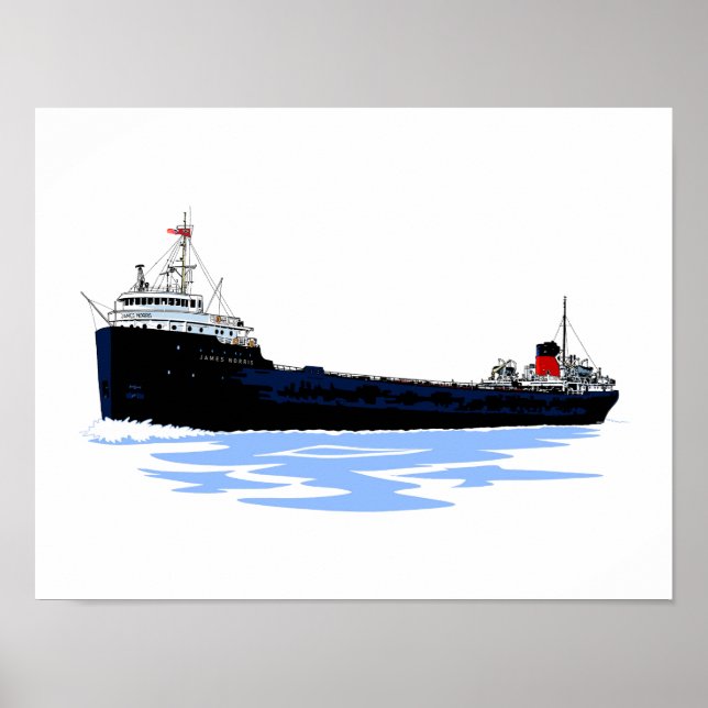 Great Lakes freighter James Norris straightdecker Poster (Front)