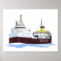 Great Lakes freighter Johnston (as built)