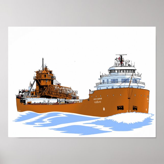 Great Lakes freighter Kaye E. Barker Poster (Front)