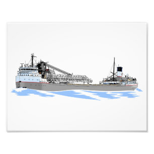 Great Lakes freighter Manistee Photo Print