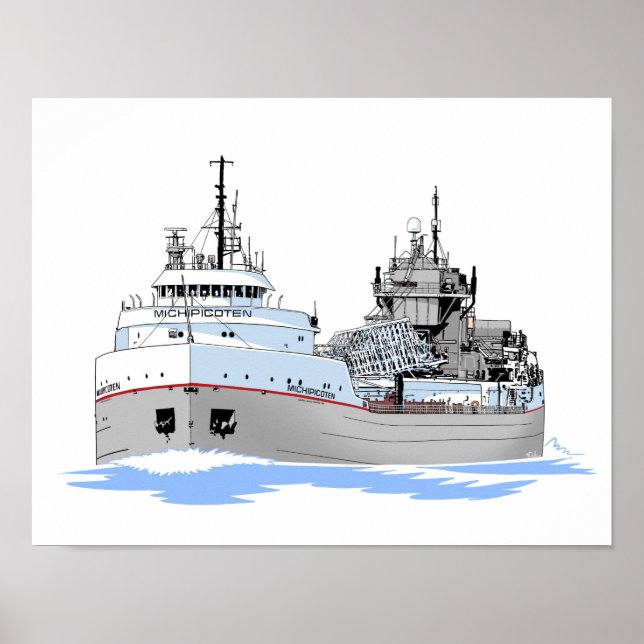 Great Lakes freighter Michipicoten Poster (Front)