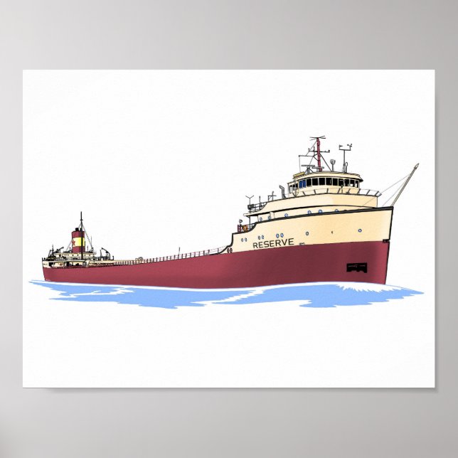 Great Lakes freighter Reserve straightdecker Poster (Front)