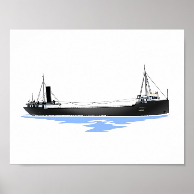 Great Lakes freighter Saturn Poster (Front)