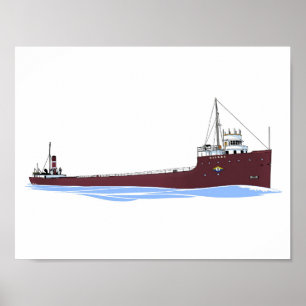 Great Lakes Freighter Sierra (Tomlinson) Poster