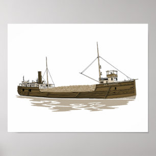 Great Lakes freighter W.R. Stafford Poster