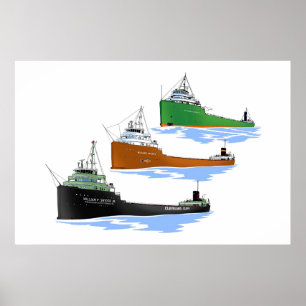 Great Lakes Freighter William P. Snyder Jr. Poster