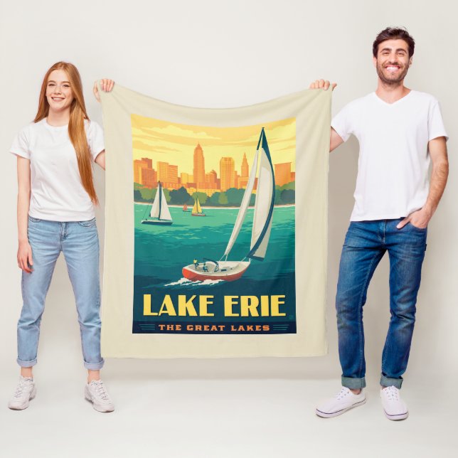 Great Lakes | Lake Erie Fleece Blanket (In Situ)