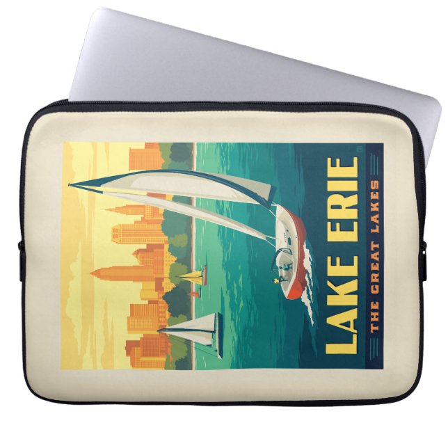 Great Lakes | Lake Erie Laptop Sleeve (Front)