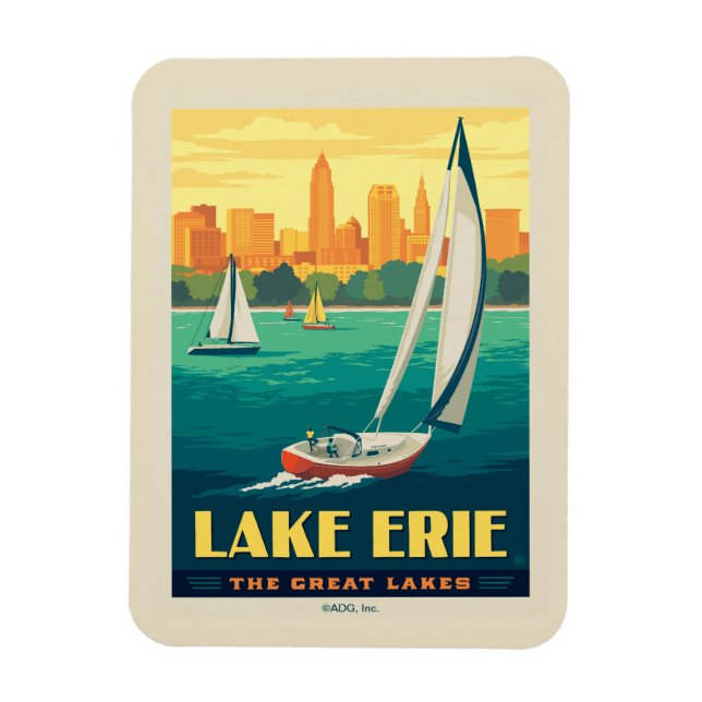 Great Lakes | Lake Erie Magnet (Vertical)