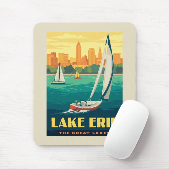 Great Lakes | Lake Erie Mouse Mat (With Mouse)