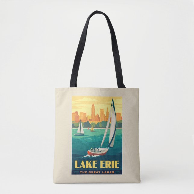 Great Lakes | Lake Erie Tote Bag (Front)