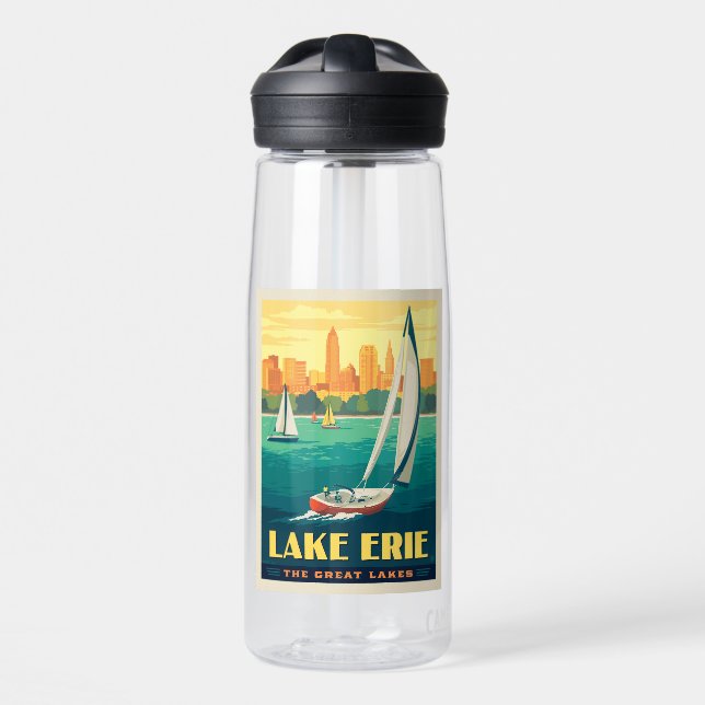 Great Lakes | Lake Erie Water Bottle (Front)