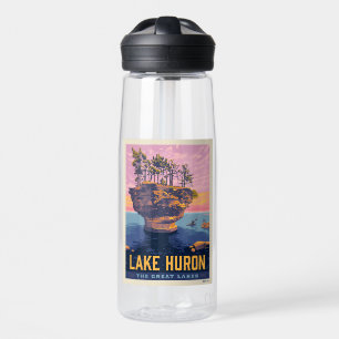Great Lakes   Lake Huron Water Bottle